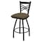 Holland Bar Stool Co 30" Swivel Bar Stool, Black Wrinkle, Graph Cork Seat X820 - alternate 1